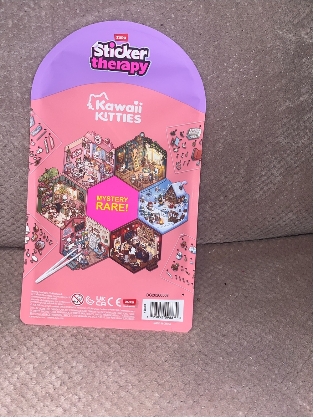 Sticker Therapy Kawaii Kitties Sticker Pack - Pink & Purple